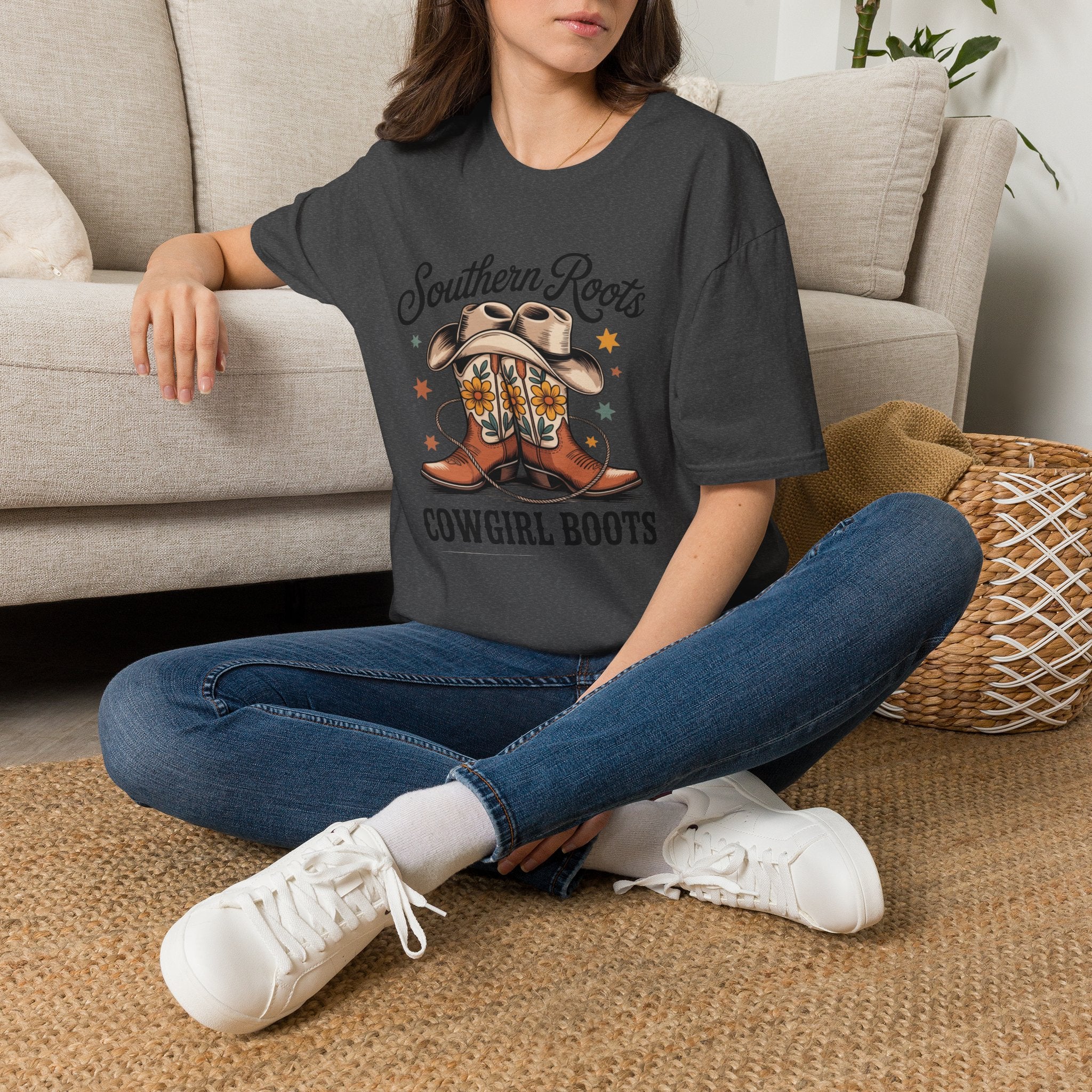 Southern Roots Cowgirl Boots T-Shirt