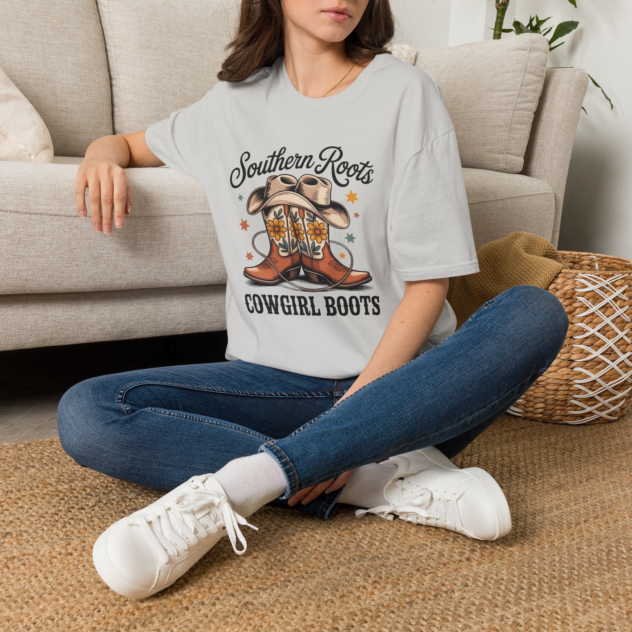 Southern Roots Cowgirl Boots T-Shirt