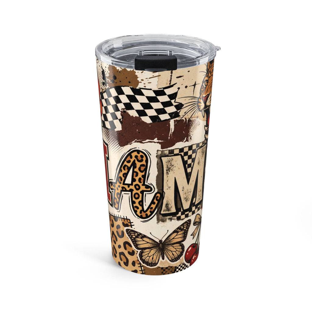 20oz Tumbler — Retro Rockabilly Route 66 Collage