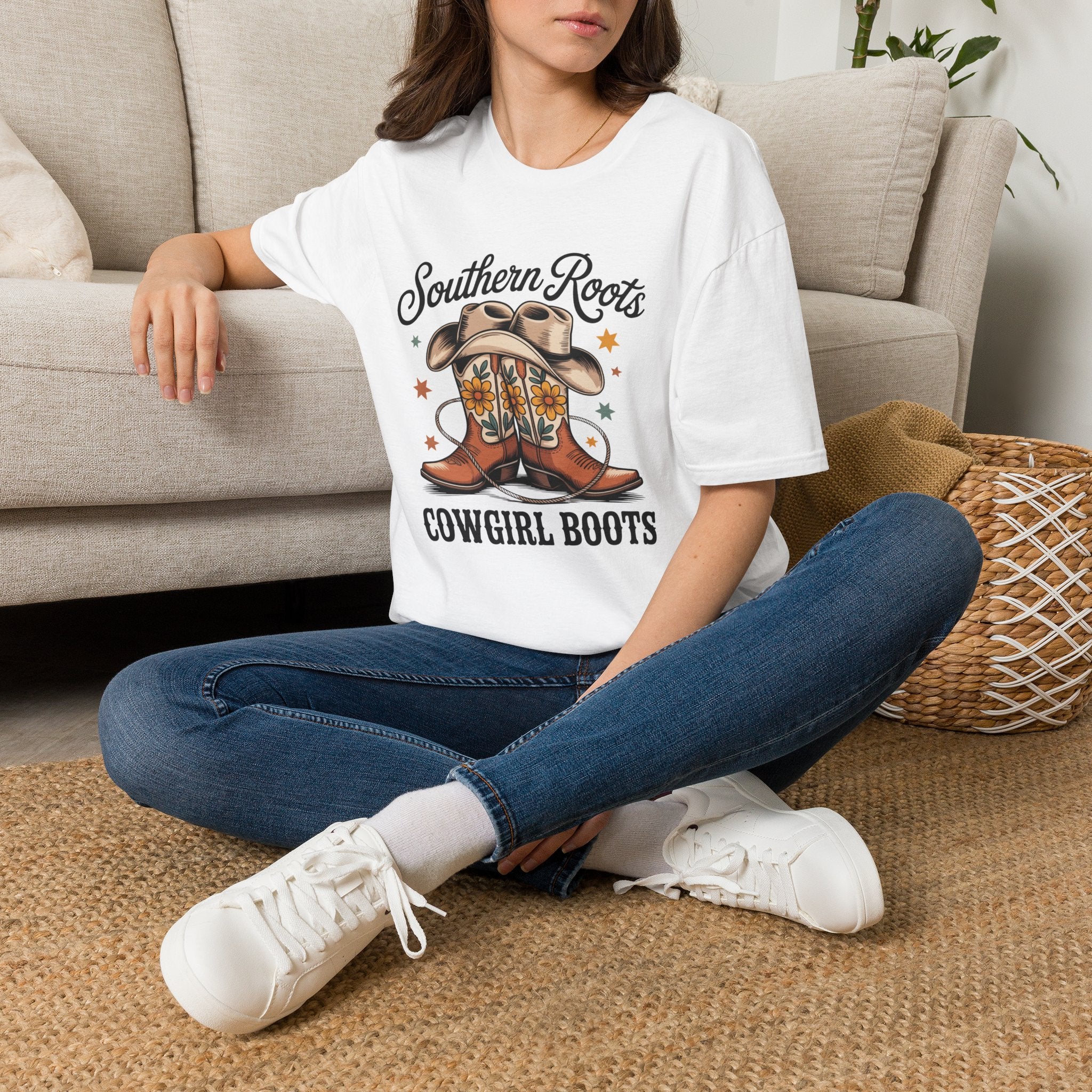 Southern Roots Cowgirl Boots T-Shirt