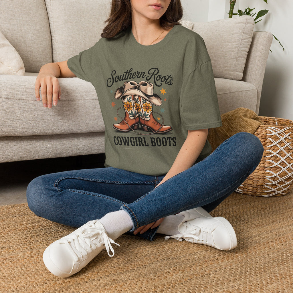 Southern Roots Cowgirl Boots T-Shirt